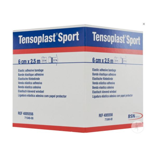 Tensoplast Sport 2,5m x 6cm, bande Tensoplast Sport 2,5m x 6cm, bande