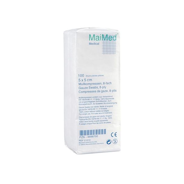 Maimed compresses pliées 5x5cm Maimed compresses pliées 5x5cm