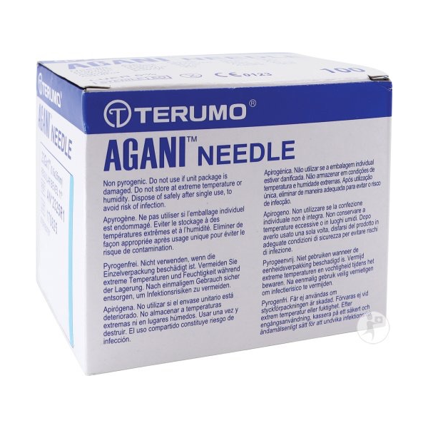 Aiguilles Terumo/Agani bleues 0,6x25mm Aiguilles Terumo/Agani bleues 0,6x25mm