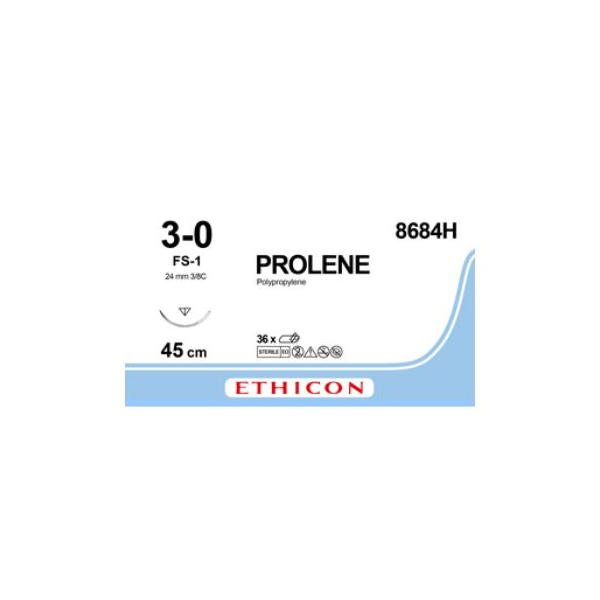 Prolène bleu 3-0 FS1 45cm réf. 8684H Prolène bleu 3-0 FS1 45cm réf. 8684H