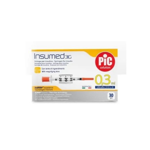 PIC seringues insuline 0.3ml luer 31G PIC seringues insuline 0.3ml luer 31G